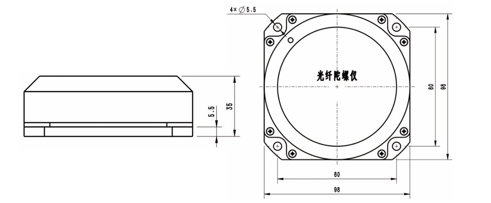 China Moneypro MP-GF-89A High-Precision Single-Axis Closed-Loop Fiber Optic Gyroscope