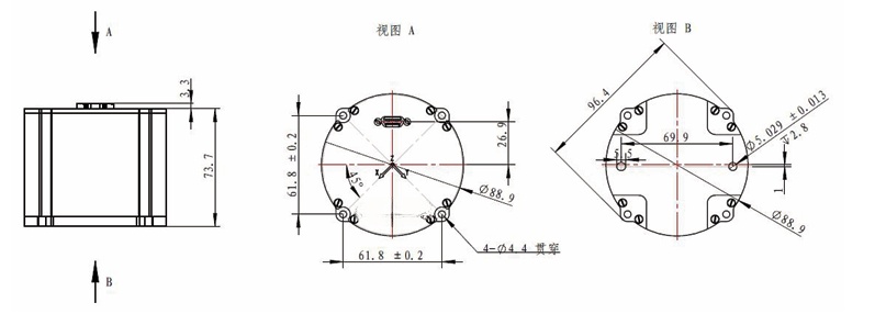 China Moneypro MP-IMU1303 Fiber Optic Inertial Measurement Unit (IMU)