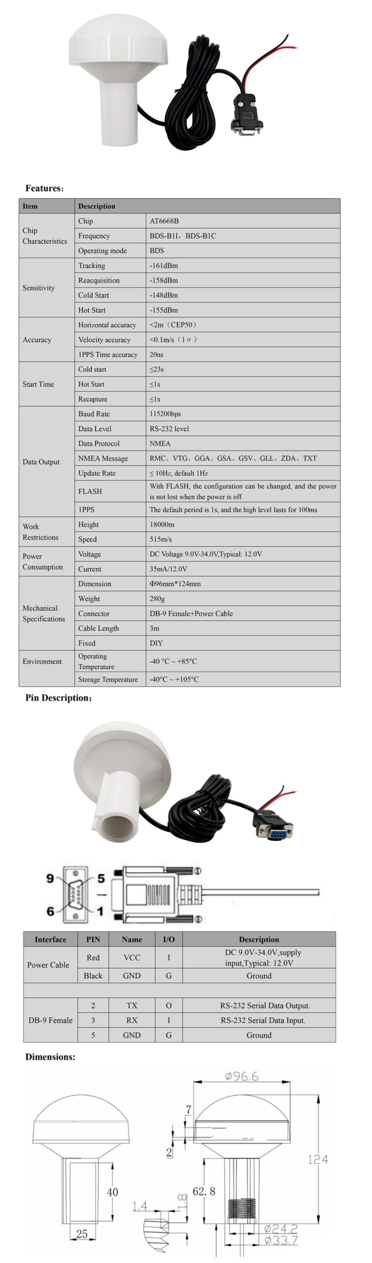 GNSS Receiver MQD-27DN