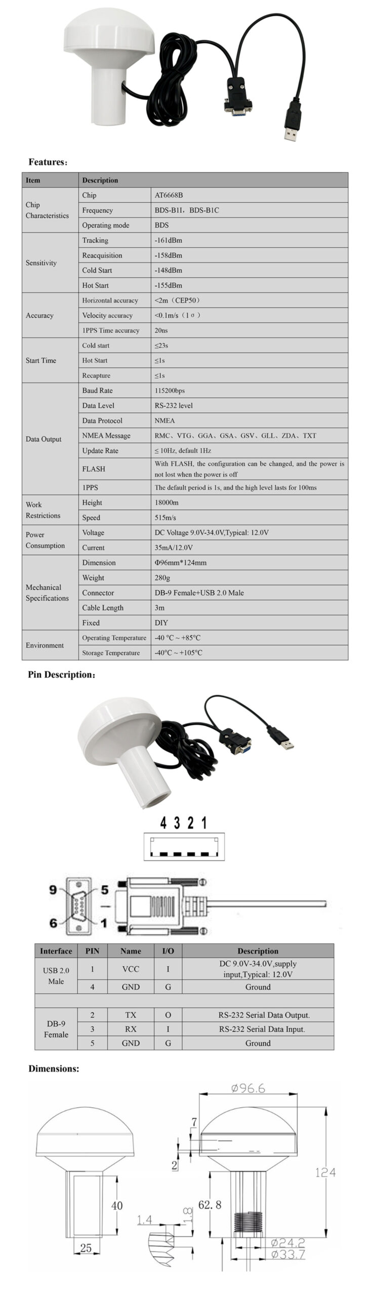 GNSS Receiver MQD-57DU