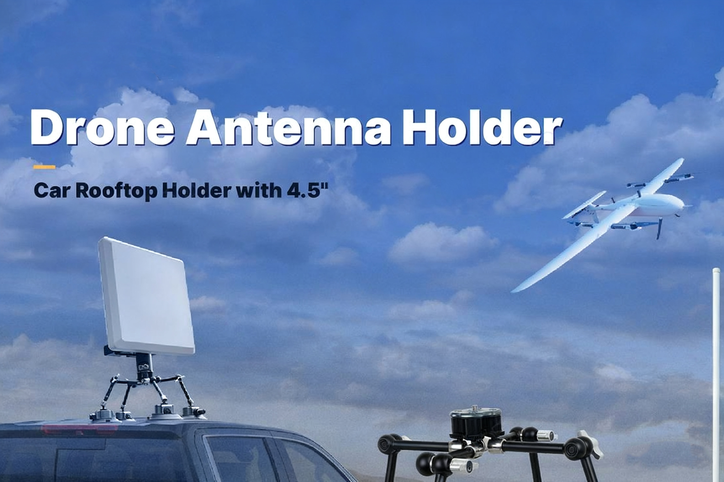 MA02 Drone Antenna Holder for Car Rooftop with Suction Cups