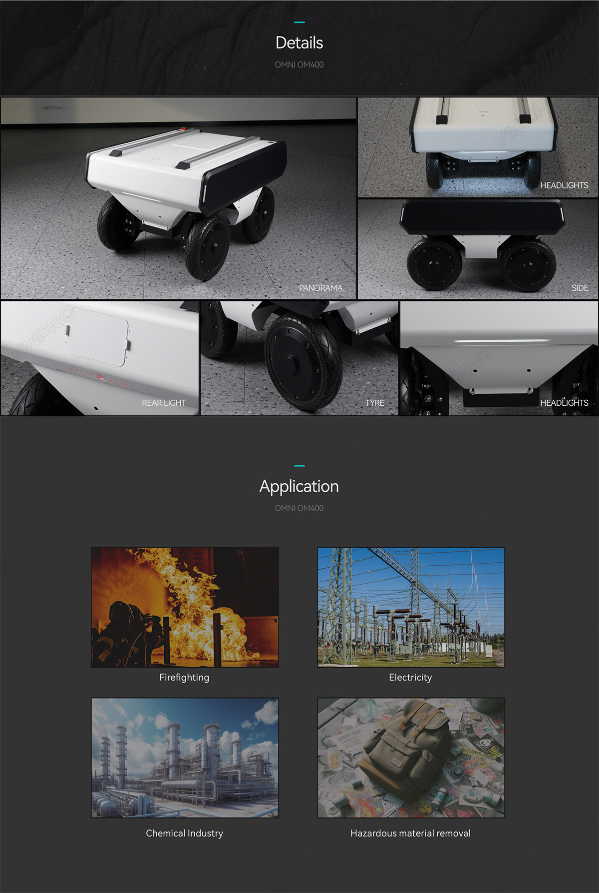 China Moneypro MM400 Full Scene Application Omnidirectional UGV