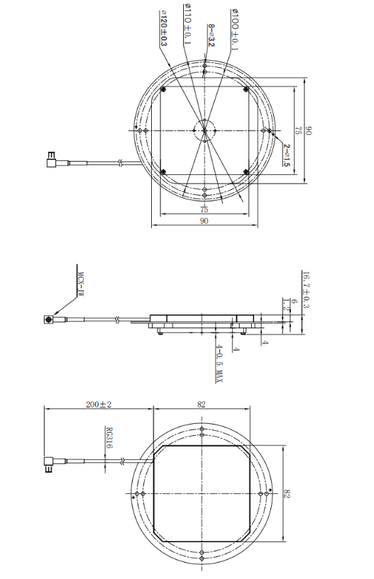 RTK GNSS Antenna MXW-4020