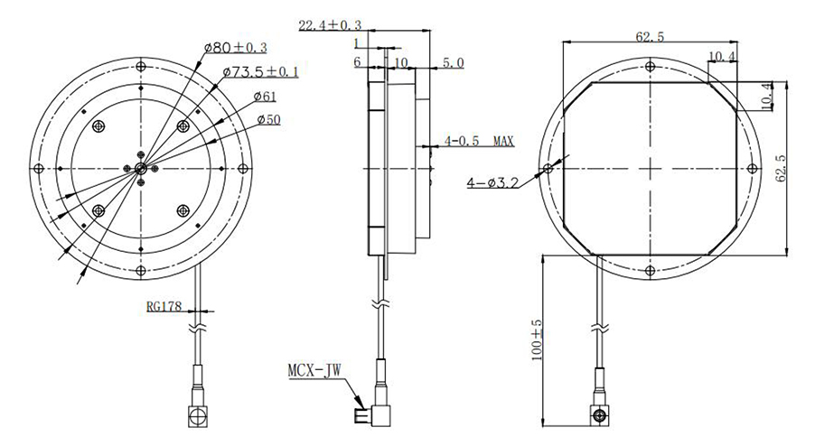 RTK GNSS Antenna MT-208E