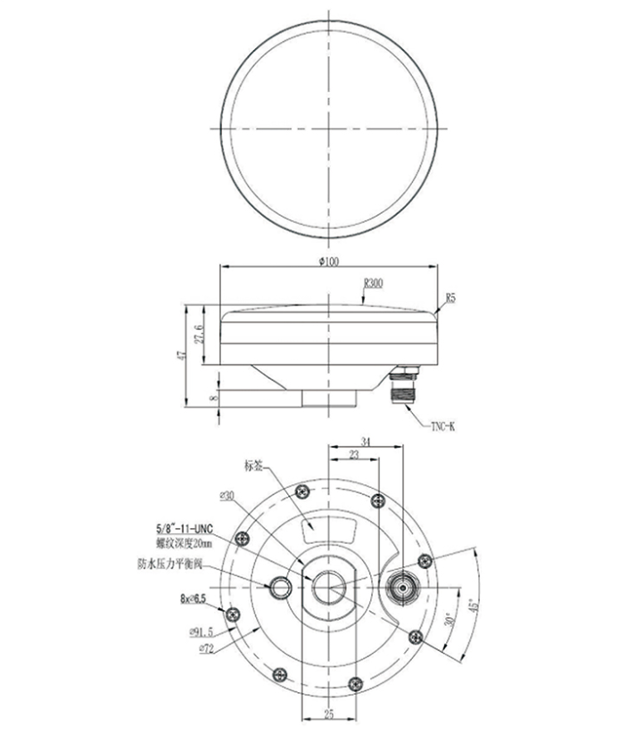 RTK GNSS Antenna MT-47N