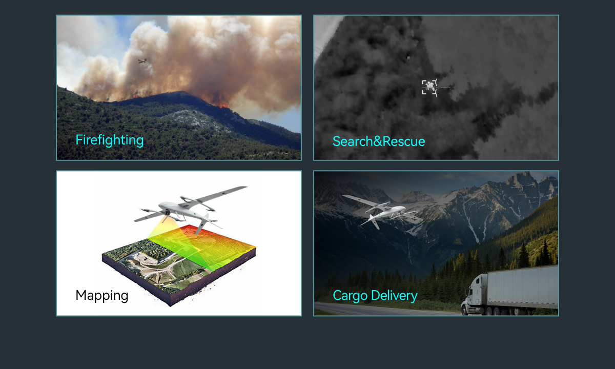 China Moneypro MVT400 V2 Long Flight Time Electric VTOL 4hrs @ 5kg Load