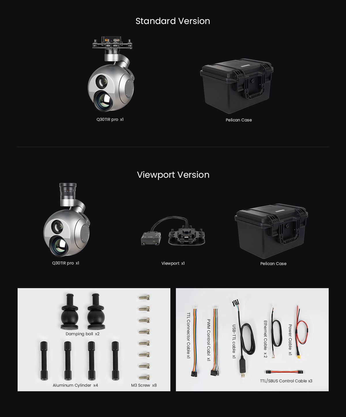 China Moneypro M30TIR Pro 1280 IR thermal Camera 30x Starlight Night Vision High-level Dual-sensor Tracking Payload Camera