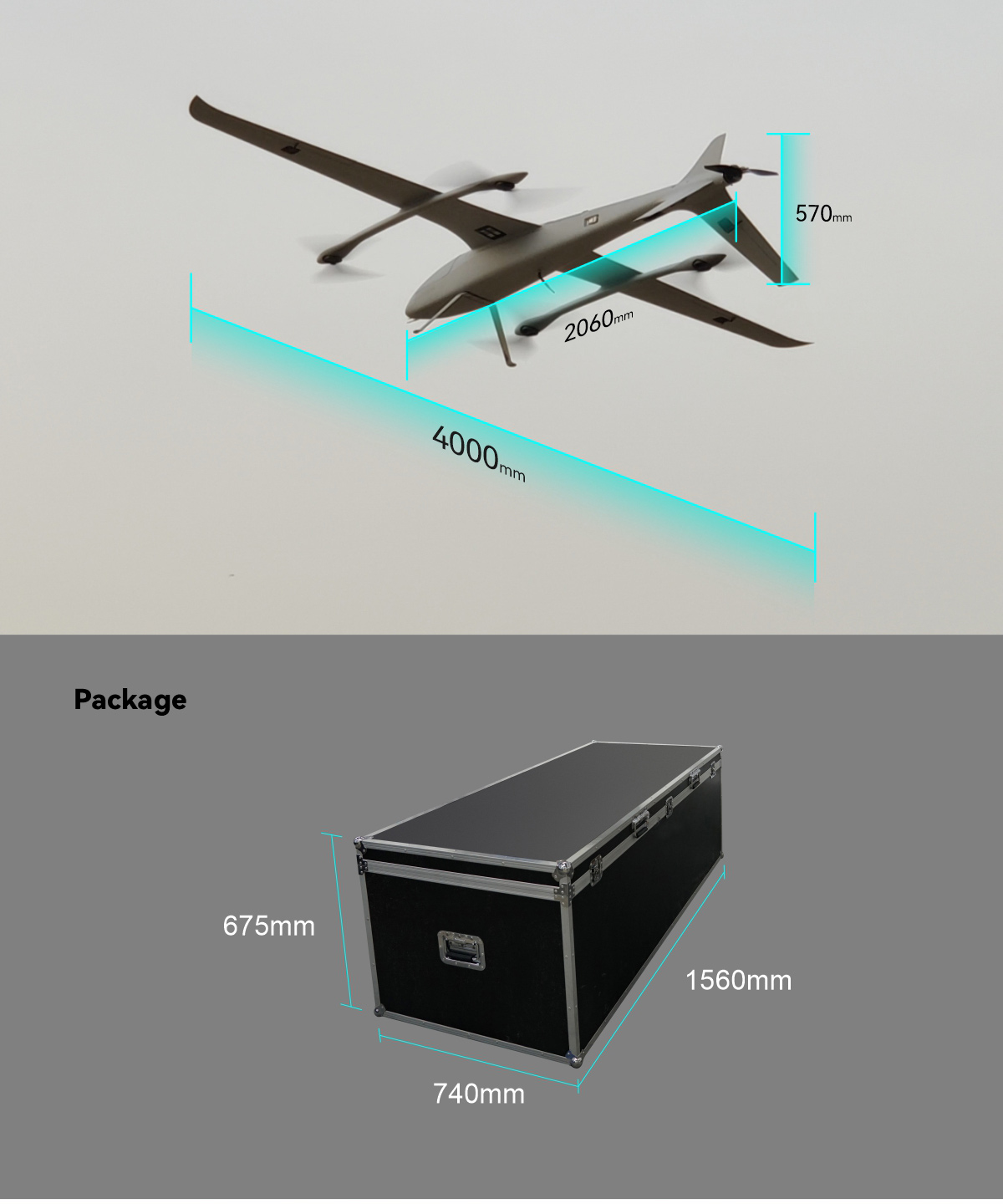 China Moneypro MVT400 V2 Long Flight Time Electric VTOL 4hrs @ 5kg Load