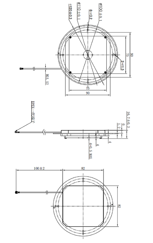 RTK GNSS Antenna MT-4010