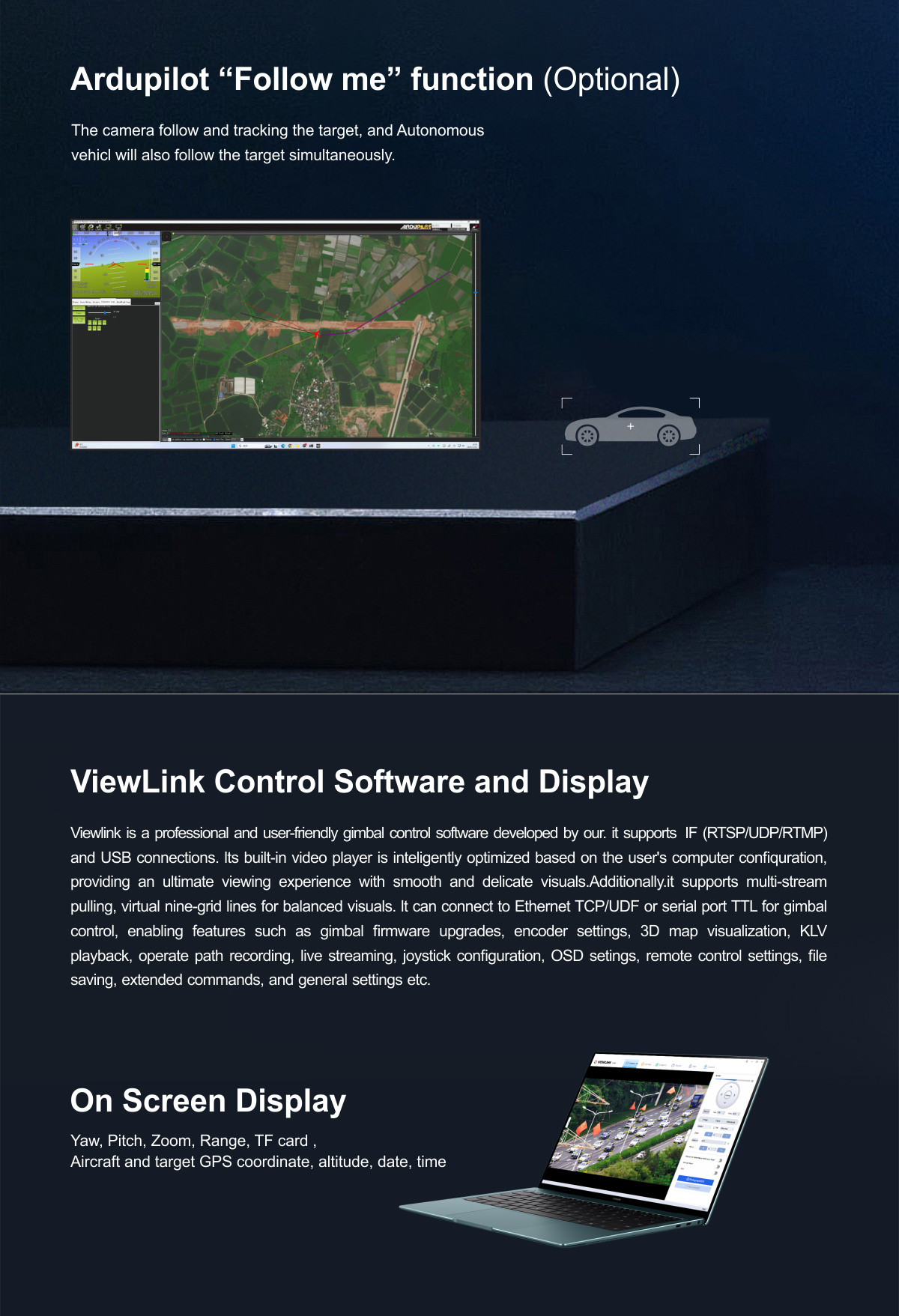 China Moneypro M20KTIRM 4K 20X Optical Zoom EO/lR 3km Laser Rangefinder Triple Sensors Object Tracking Gimbal Camera