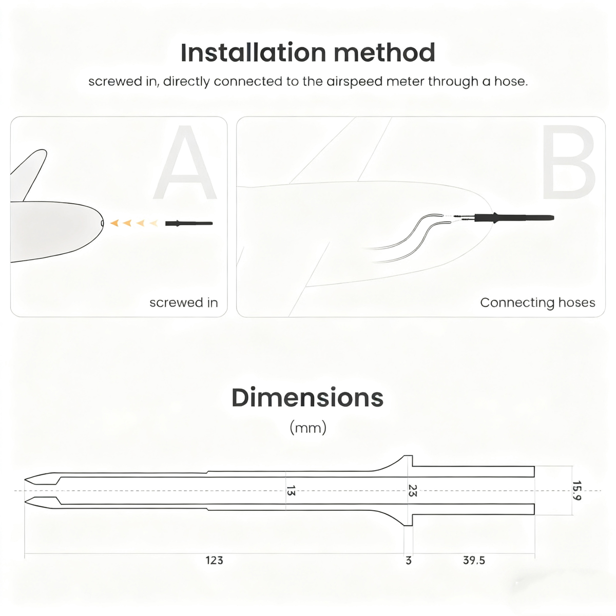 UAV Heating Pitot Tube