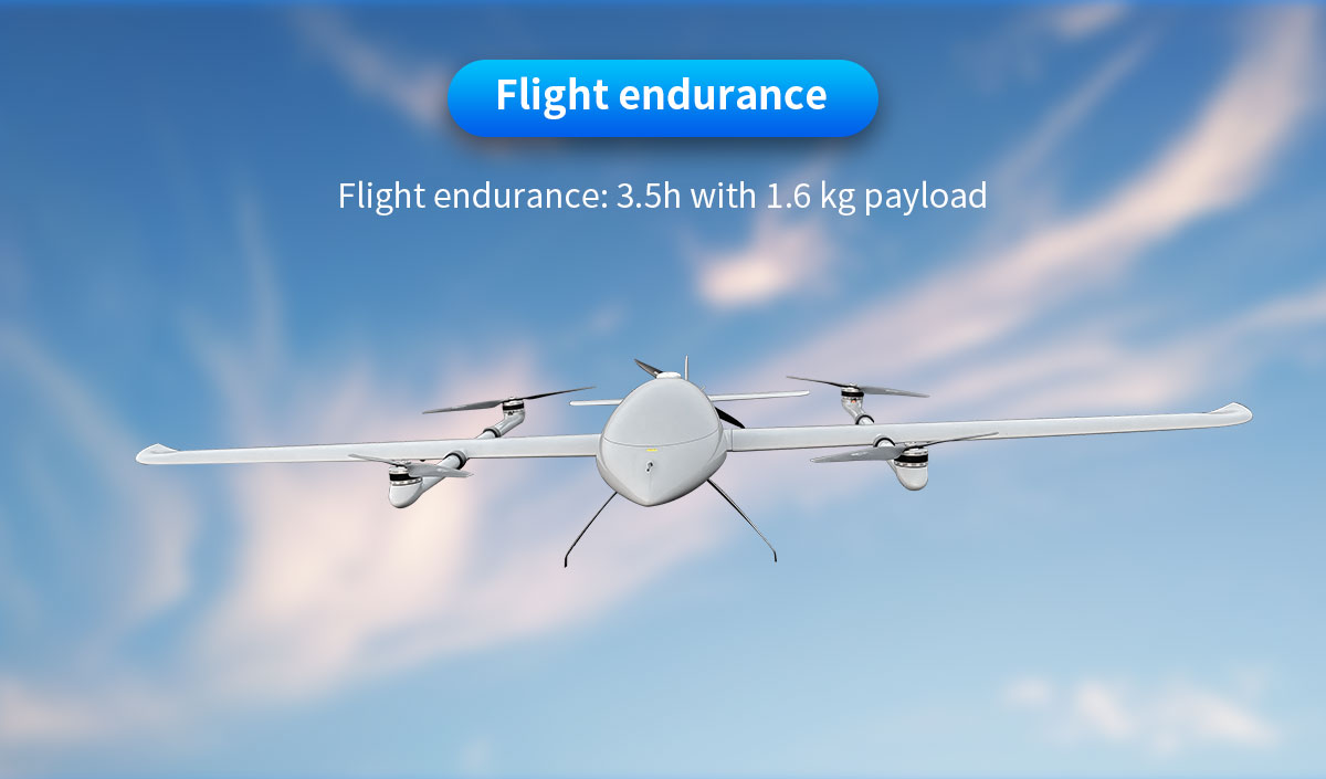 China Moneypro MVT240 PRO Bionic VTOL Drone Smooth Flight UAV max 1.6kg Payload 3.5hrs Endurance