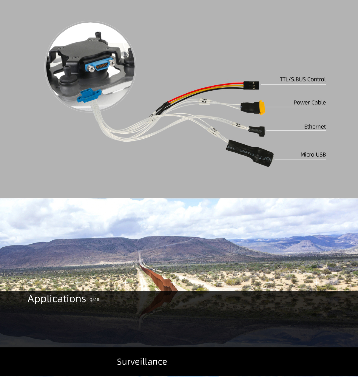 Hawkeye M818 Micro Prime Lens Dual Sensor Tracking Camera for Surveillance