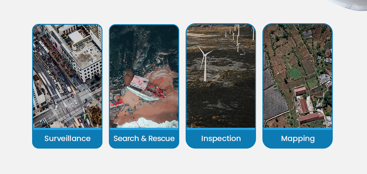 MVT390 E-Vtol Fixed Wings Long Endurance Modular Design For Multipurpose