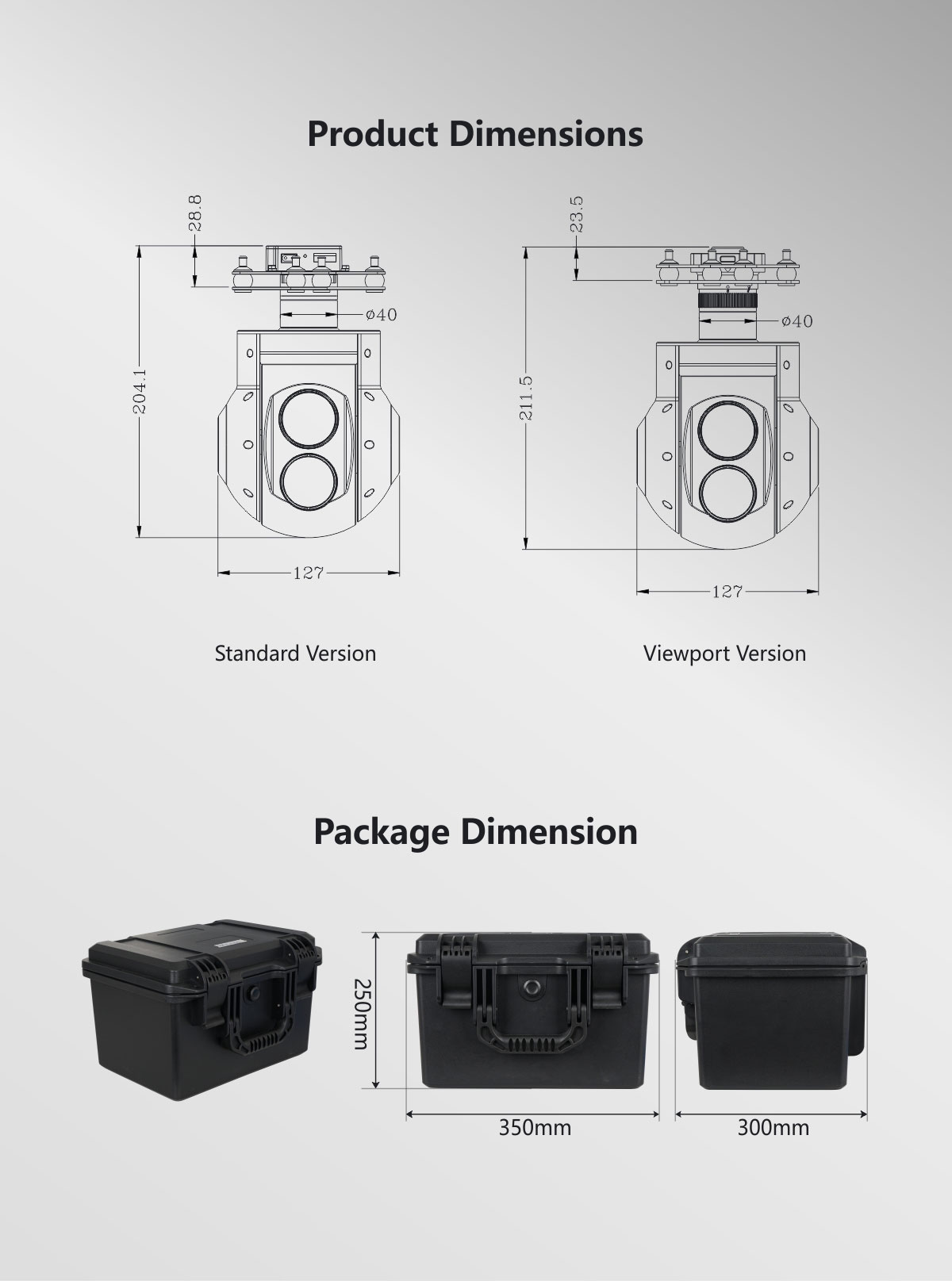 China Moneypro M30TIR-35 30x EO+IR Dual-sensors Object Tracking Gimbal Camera