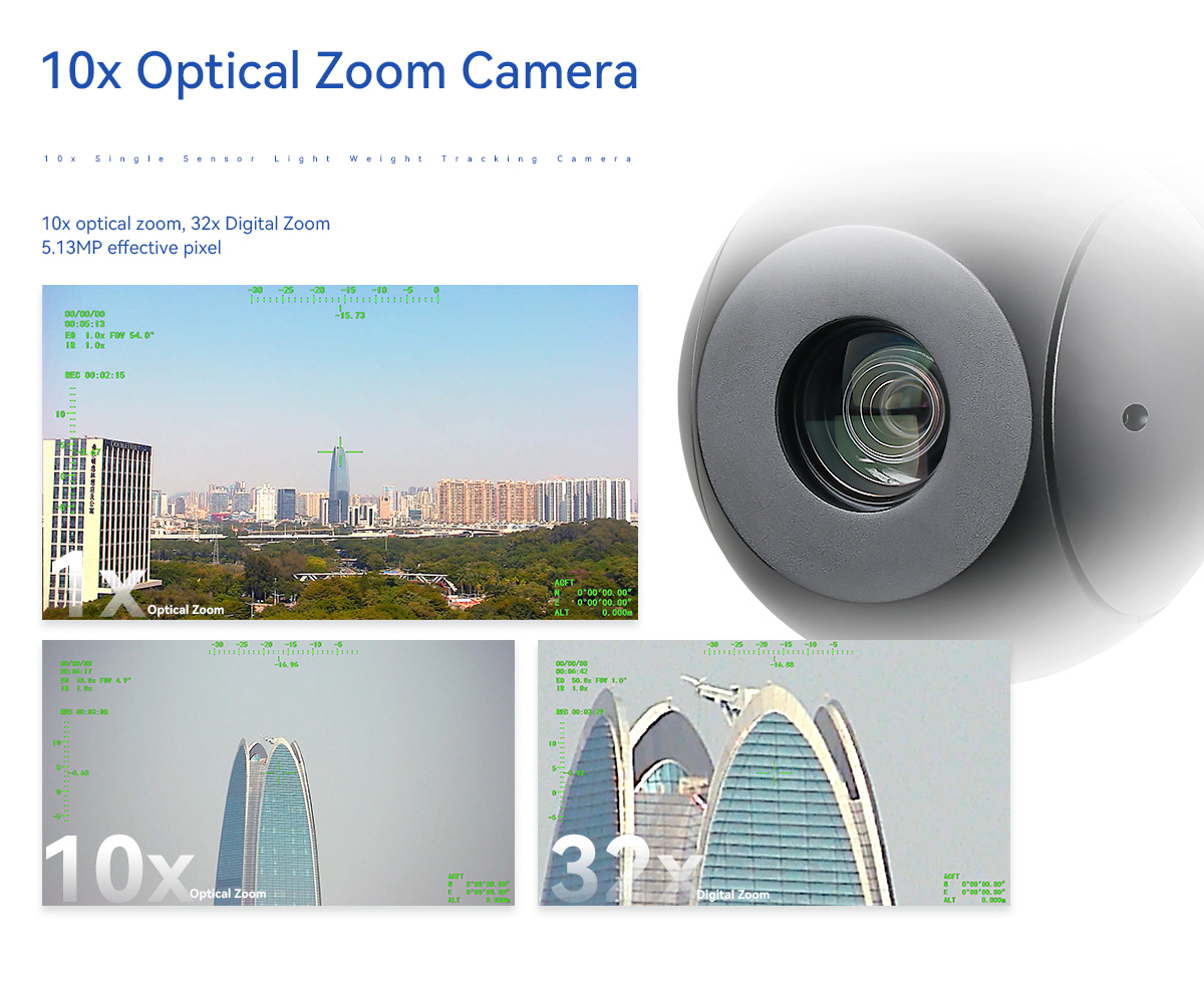China Moneypro M10 Pro 10x Single Sensor Light Weight AI Tracking Camera