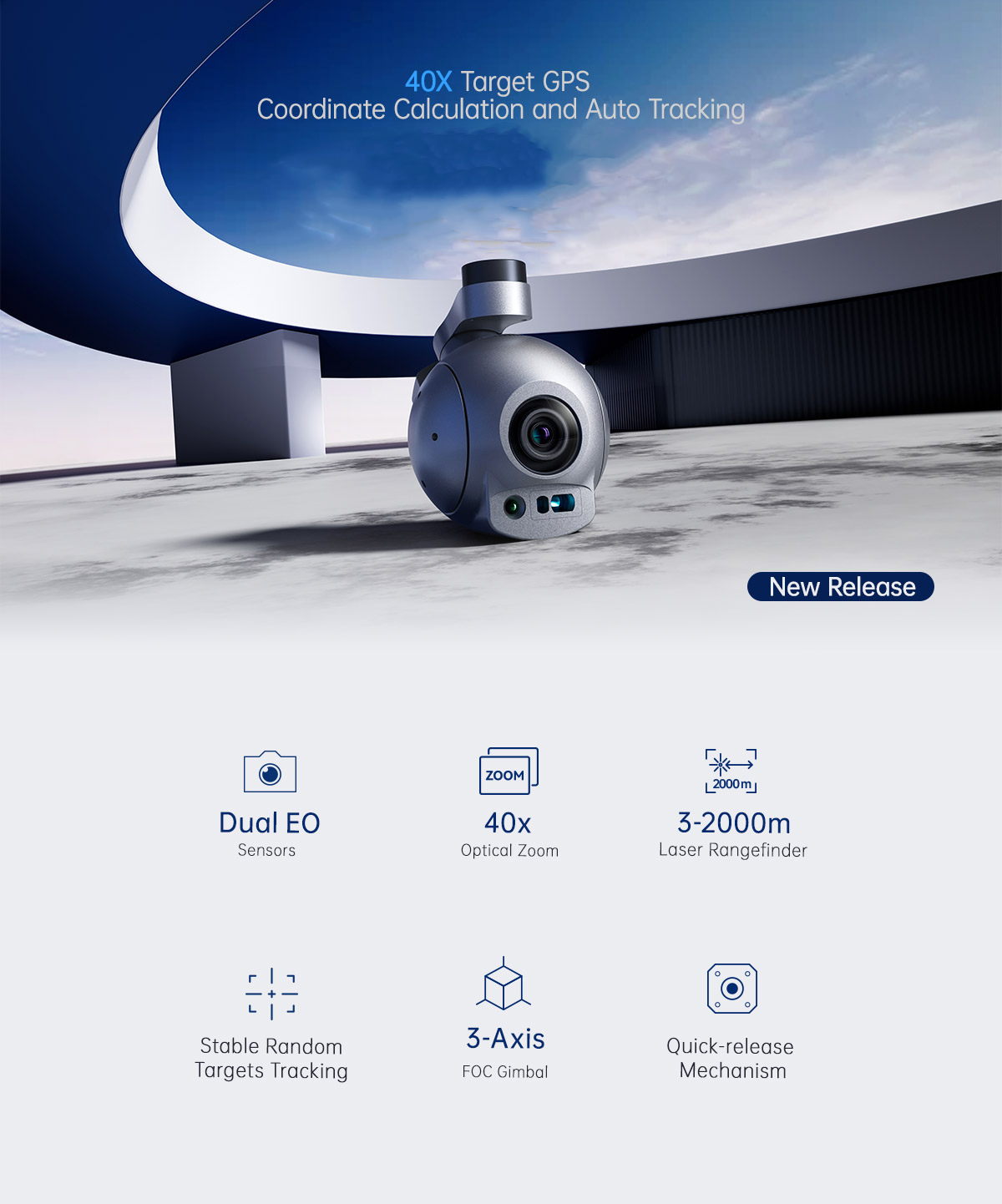 China Moneypro M40TM PRO 40x Target GPS Coordinate Calculation and Auto Tracking