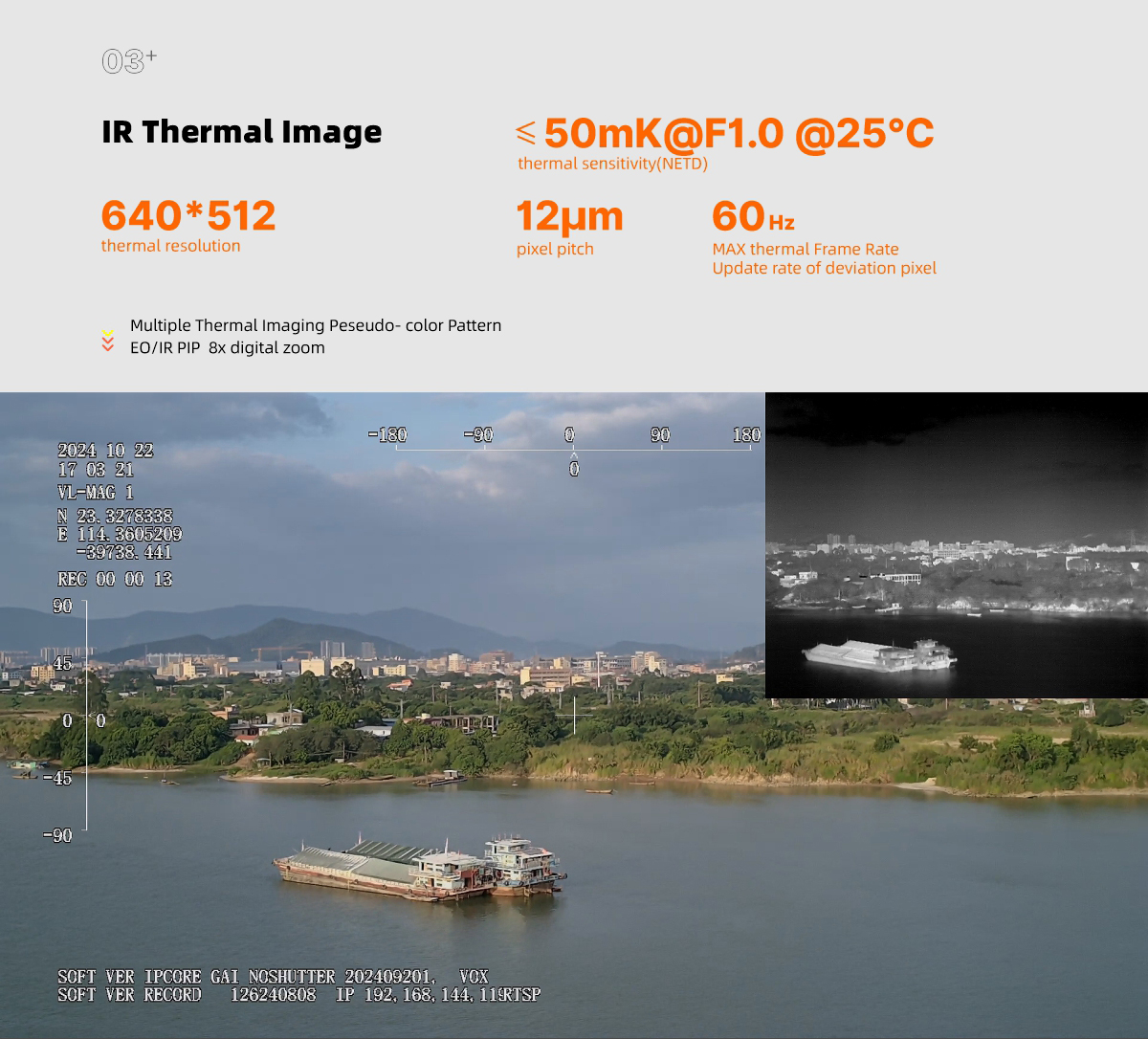 China Moneypro M818M Triple Sensors EO + IR +LRF(1200M) Object Tracking Gimbal Camera