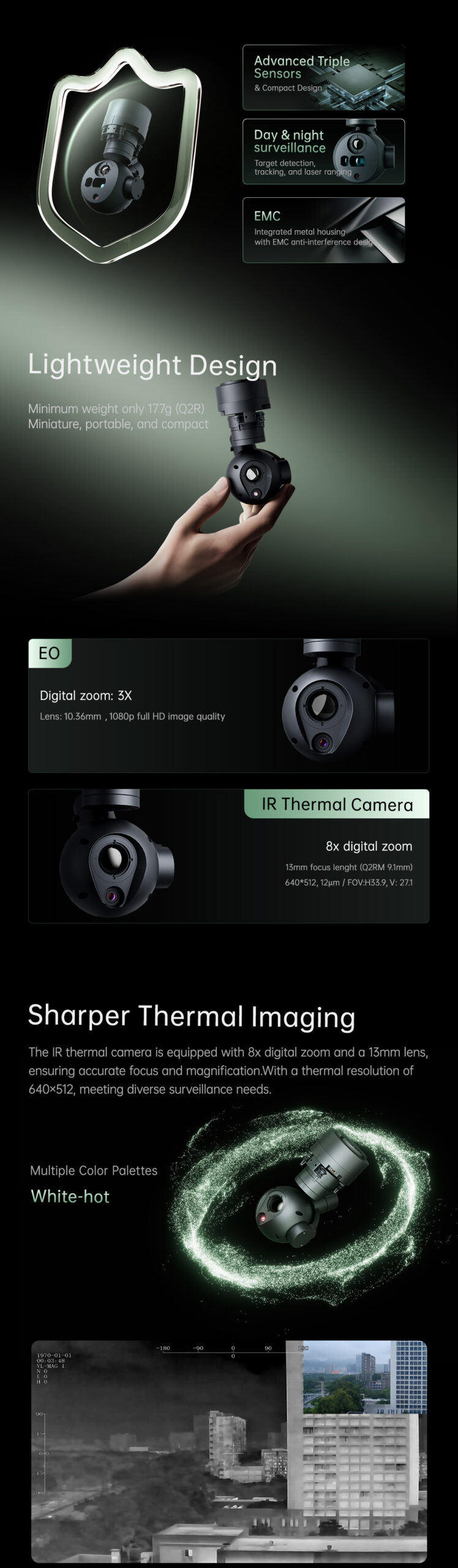 China Moneypro M2 Series – Ultra-Lightweight 3-Axis Micao Gimbal Camera