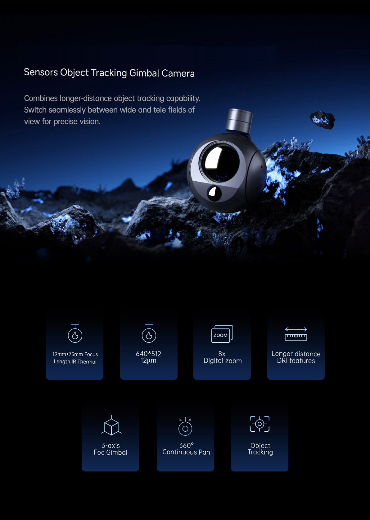 China Moneypro MIR1975T Dual IR Thermal Sensors Object Tracking Gimbal Camera