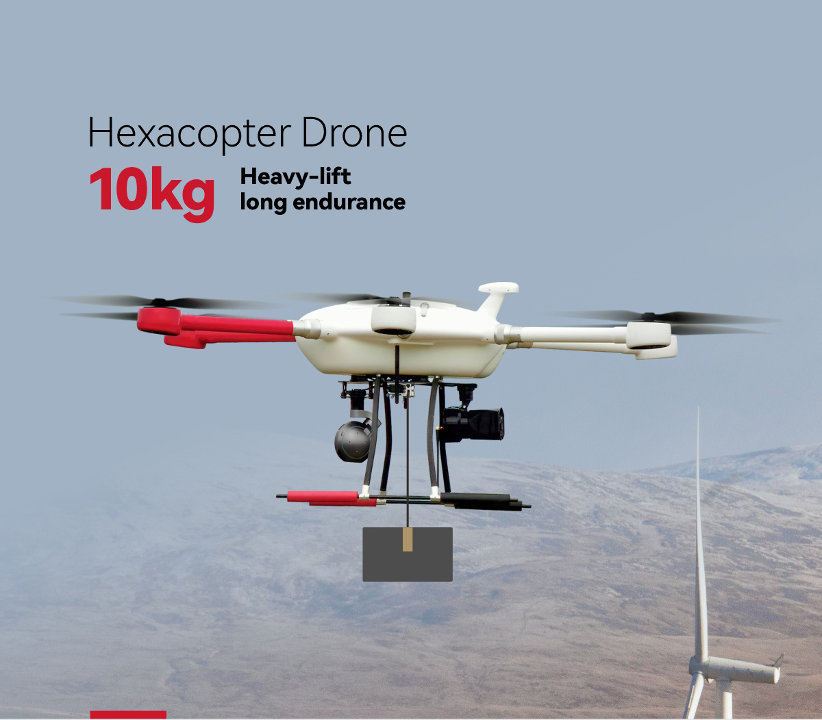 China Moneypro MHT160 Heavy-lift Hexacopter Drone with 1600mm Wheelbase and 120min Flight Time