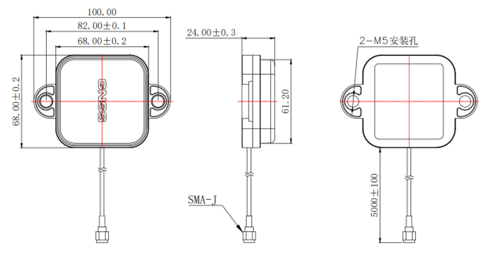RTK GNSS Antenna MT-3B45AJL2B