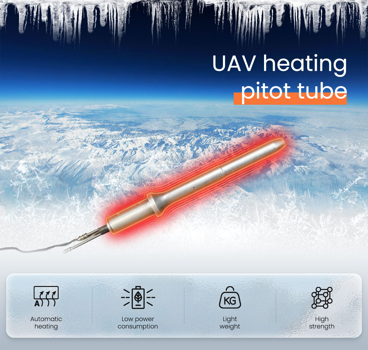 UAV Heating Pitot Tube