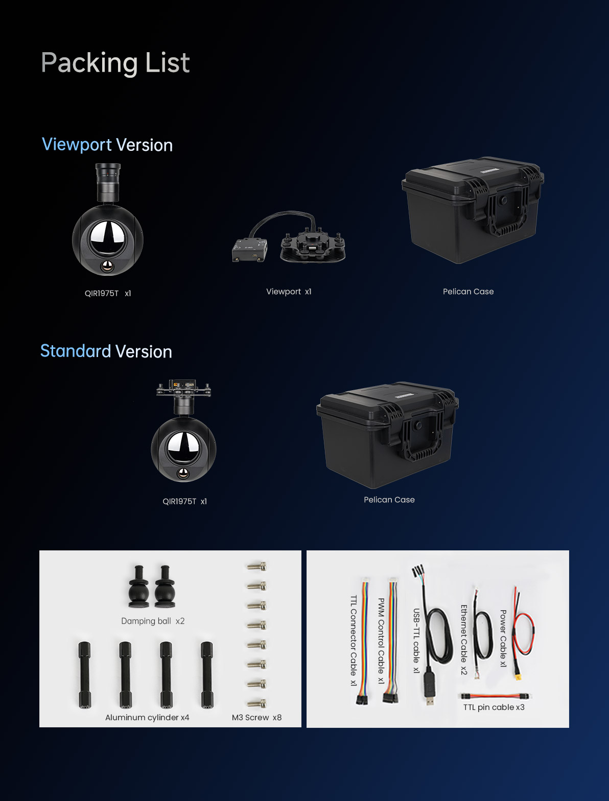 China Moneypro MIR1975T Dual IR Thermal Sensors Object Tracking Gimbal Camera