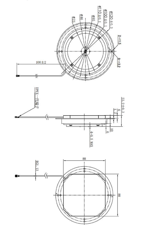 RTK GNSS Antenna MT-4810