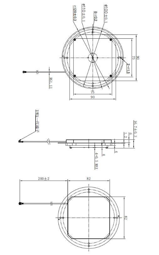 RTK GNSS Antenna MT-4020