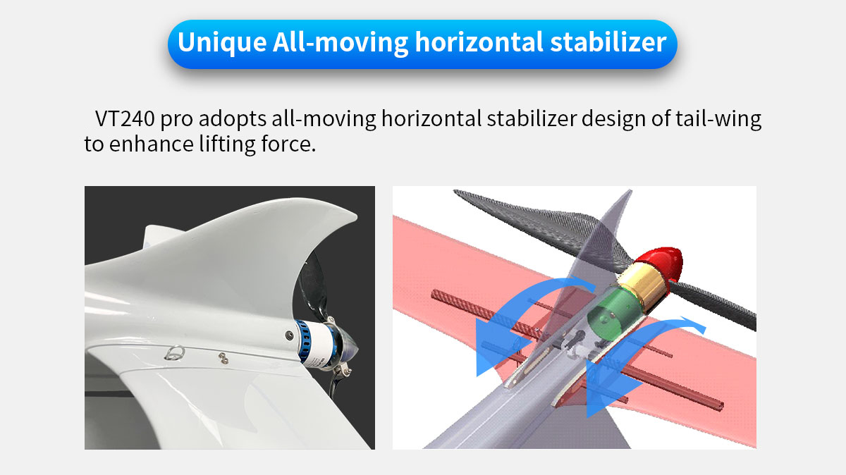 China Moneypro MVT240 PRO Bionic VTOL Drone Smooth Flight UAV max 1.6kg Payload 3.5hrs Endurance