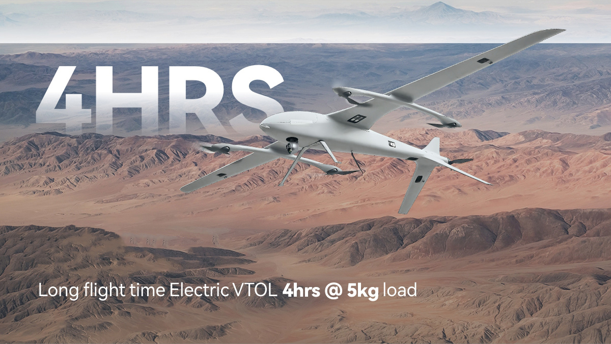 China Moneypro MVT400 V2 Long Flight Time Electric VTOL 4hrs @ 5kg Load