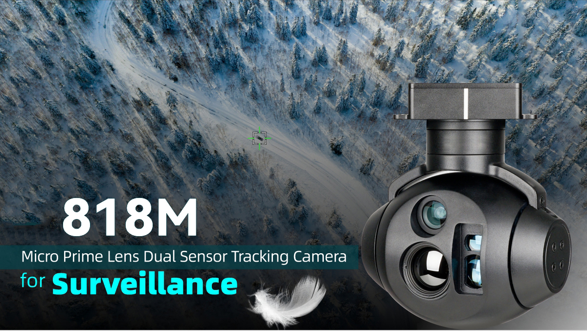 China Moneypro M818M Triple Sensors EO + IR +LRF(1200M) Object Tracking Gimbal Camera