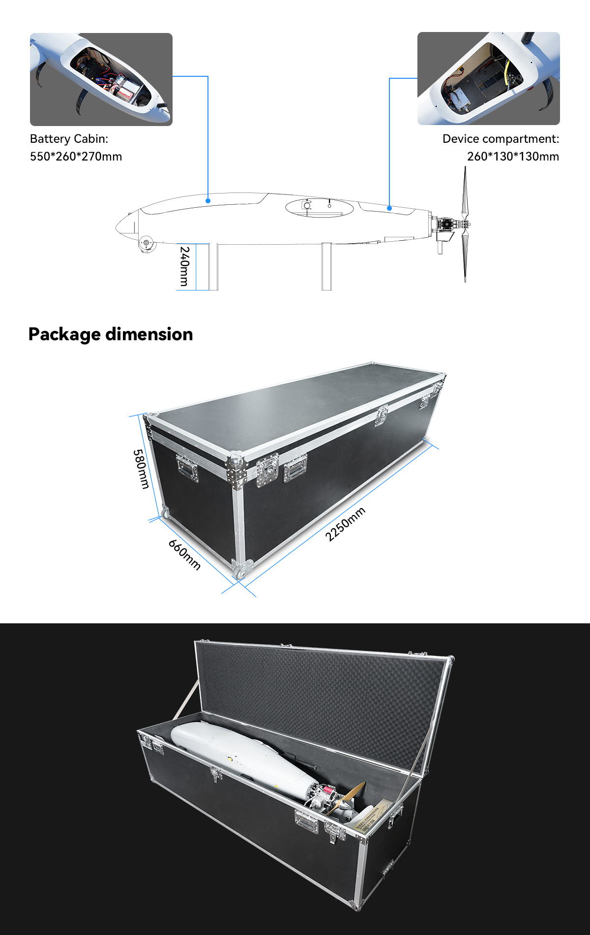 China Moneypro MVT390 Super Powerful Hybrid VTOL Drone with Robust 3.9m Wingspan 10hrs Flight Time