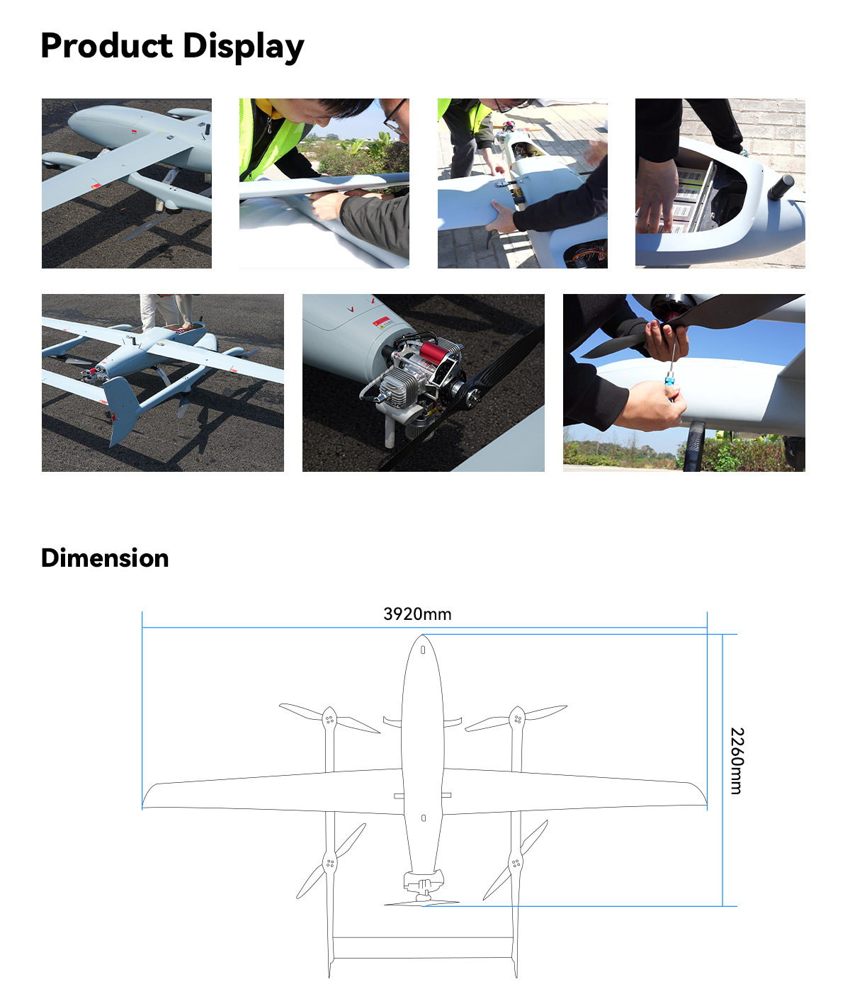 China Moneypro MVT390 Super Powerful Hybrid VTOL Drone with Robust 3.9m Wingspan 10hrs Flight Time