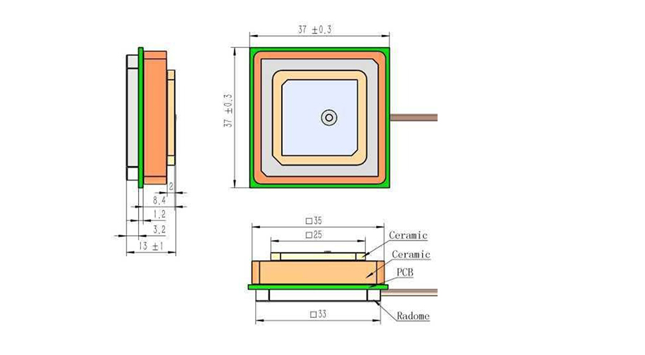 RTK GNSS Antenna MT-4220L2