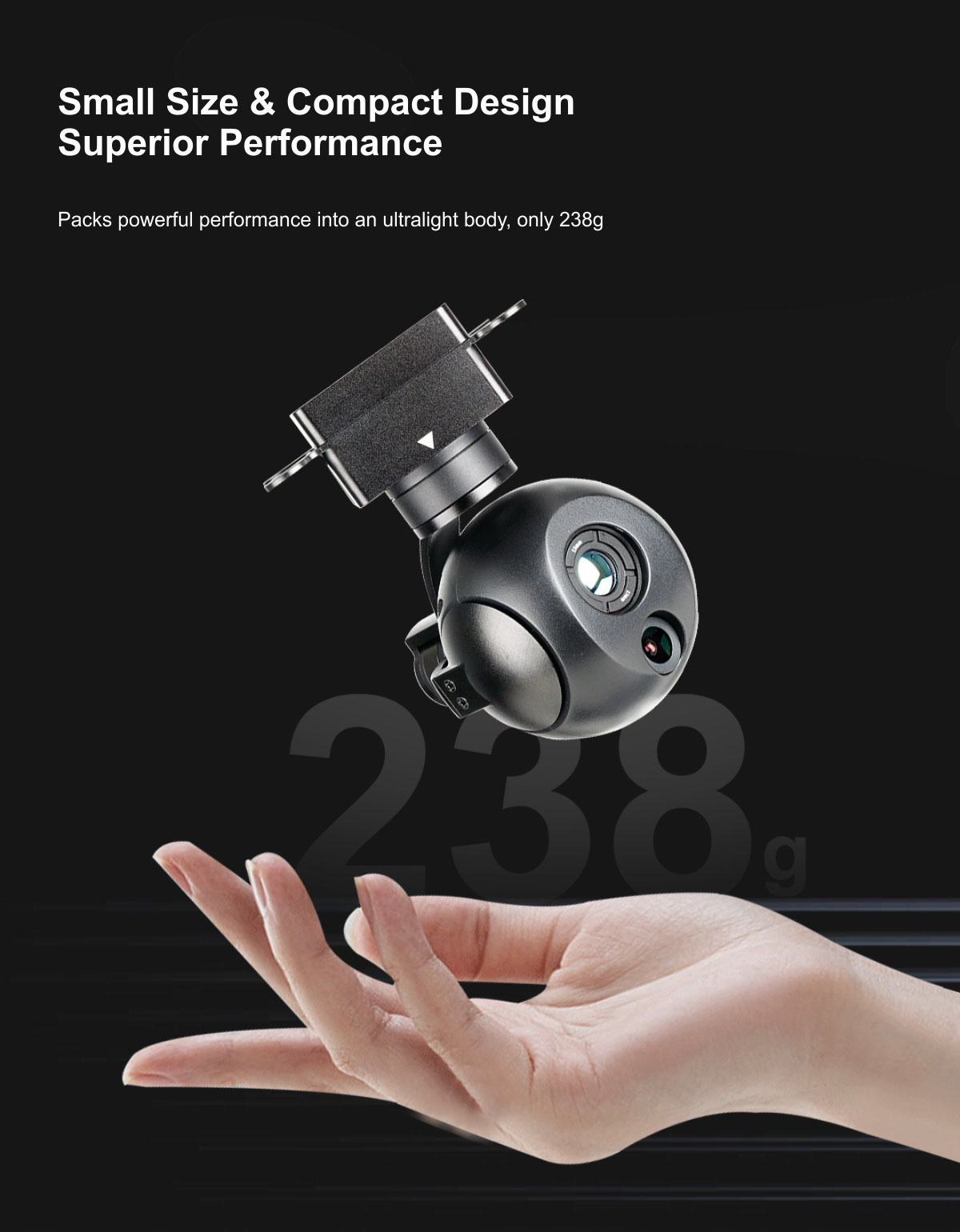 China Moneypro M613 Mini 3-Aixs Stabilizer Prime Lens EO/IR AI Tracking Thermal Imager Gimbal Camera