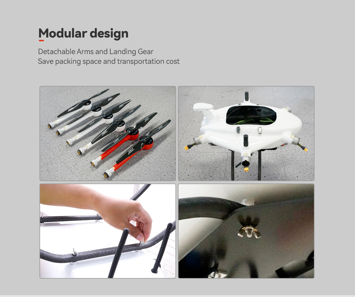 China Moneypro MHT160 Heavy-lift Hexacopter Drone with 1600mm Wheelbase and 120min Flight Time