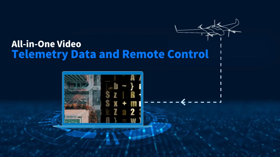 150-300km 24Mbps Data Rate Support Video & Telemetry Data Link Radio for Drone & Robot