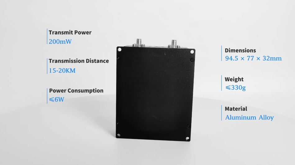 HD Video Low Latency Drone Transmission Radio with Fhss for Public Safety Missions
