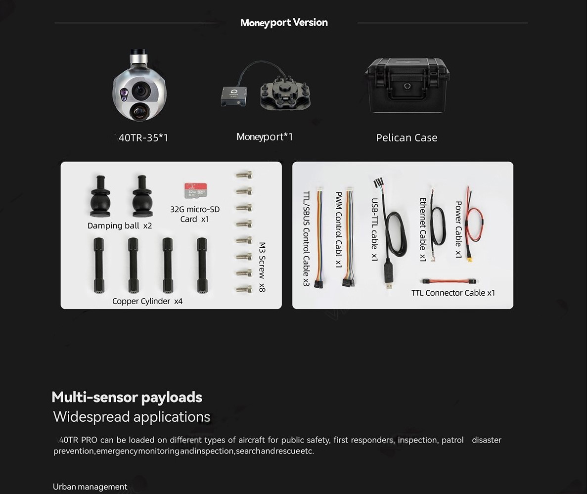 China Moneypro M40TR-35 40X Al autonomous-ldentificationand automatic Tracking Camera