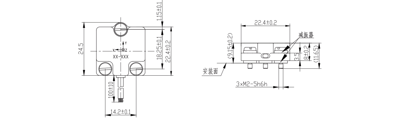 China Moneypro MOPKT-EX3-33J Three-Axis Angular Rate Sensor Module