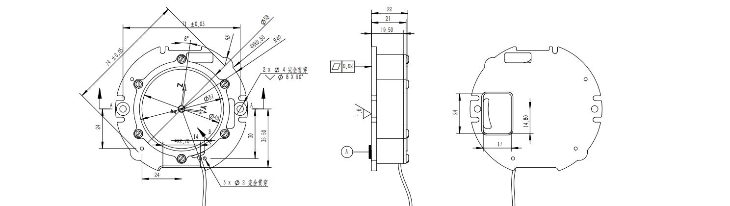 China Moneypro MOPKT-EX6-35 Six-Degree-of-Freedom Inertial Measurement Unit Module (domestically produced, high overload)