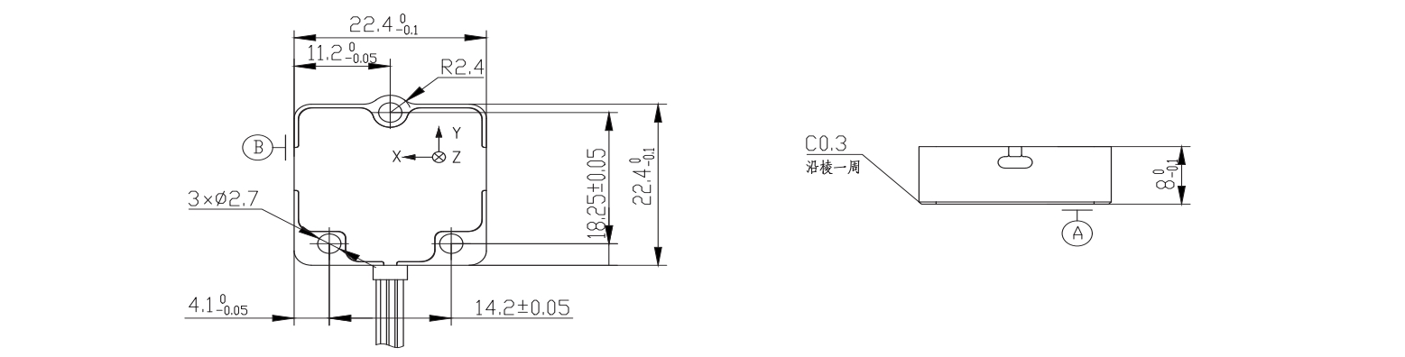 China Moneypro MOPKT-EX3-30J Three-Axis Angular Rate Sensor Module