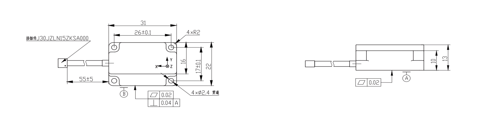 China Moneypro MOPKT-EX3-27 Three-Axis Angular Rate Sensor Module (domestically produced)