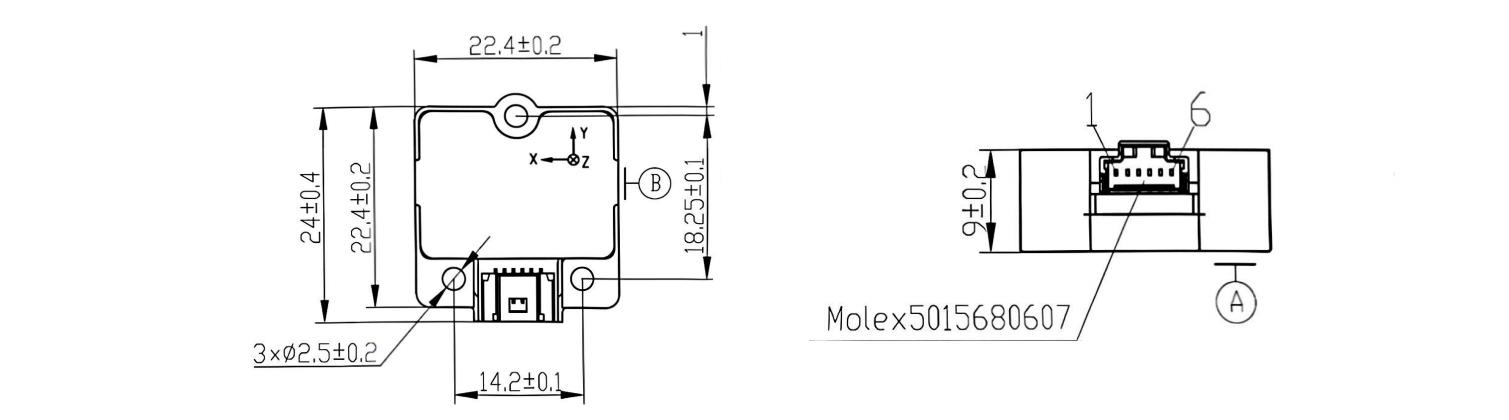 China Moneypro MOPKT-EX6-36J Six-Degree-of-Freedom Inertial Measurement Unit Module